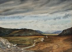 June Stevens (20th century) Watercolour 