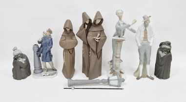 Group of Lladro porcelain and stoneware including a model of the Conductor, 38cm high, Don