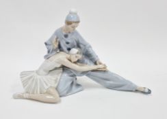 Lladro porcelain group of a ballerina and Pierrot, titled 'Closing Scene', designed by Salvador