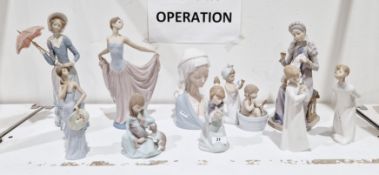 Collection of Lladro figures, printed and impressed factory marks, model numbers and including a