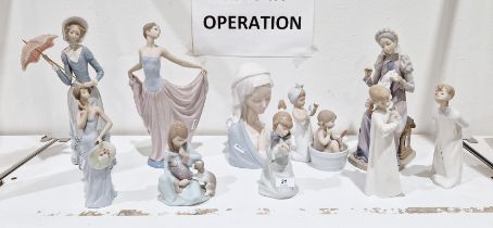 Collection of Lladro figures, printed and impressed factory marks, model numbers and including a