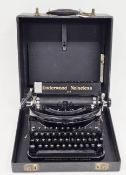Underwood Elliott Fisher Company ' Noiseless 77 ' typewriter, in case, circa 1935