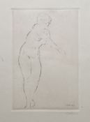 C.E. Palmer (20th century)  Etching on paper Study of a female nude, numbered II II P 29, signed