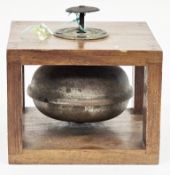 Late 19th / early 20th-century Eagle Auto Bell foot bell or gong, manufactured by the Diamond Bell