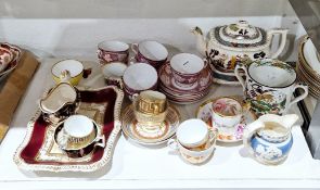 Group of English pottery and porcelain,19th century, various printed and impressed marks, including: