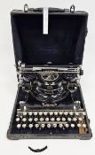 Early 29th-century American Hammond Multiplex typewriter, serial number AL209233, in case