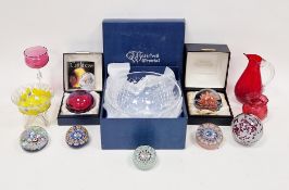 Two boxed Caithness paperweights and other, mainly Scottish paperweights, including: Elegance,