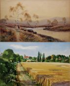 Donald Graham (19/20th century) Watercolour 'Highland Birches on the Dee', signed and titled lower