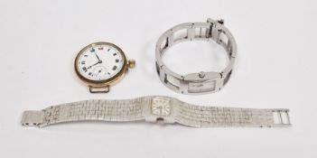 Lady's Waltham Incabloc 17 jewel manual wind wristwatch, the dial with baton hour markers,