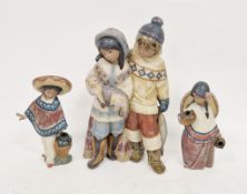 Lladro group of Arctic Allies (or Couple from the Arctic), 30.5 cm; a figure of Pedro with Jug and
