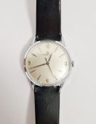 Certina manual wind wristwatch, the dial with baton and quarter hour Arabic markers, outer case back