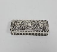 Edward VII silver trinket box, Birmingham 1901, maker Adie & Lovekin Ltd, of rectangular form, the