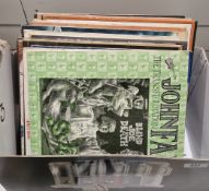 A collection of blues and guitar vinyl LP albums including John Fahey, Transfiguration of Blind