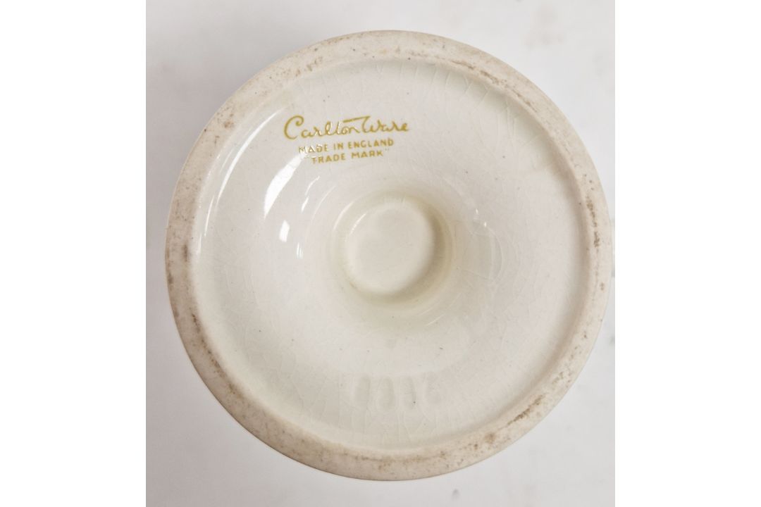 Cartlon Ware black and white sunflower pattern part coffee-service, printed yellow marks, - Image 2 of 2
