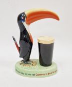 Carlton Ware Guinness advertising toucan lamp base, printed black factory marks, GA/2178, the toucan