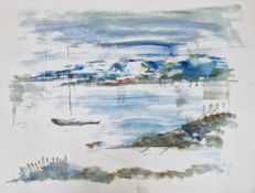 Alfred Birdsey (1912-1996) Watercolour and ink Two coastal scenes, signed lower right, unframed 49.