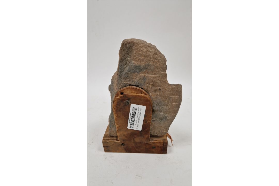 Carved stone Bodhisattva head fragment, possibly Gandhara region & 4th Century, the hair with - Image 6 of 11