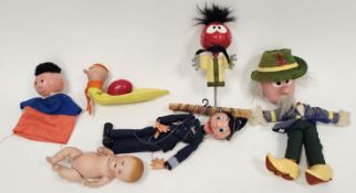 Four Magic Roundabout Pelham Puppets, including Mr Rusty, Brian, Florence and Zebedee together