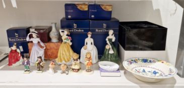 Group of Royal Doulton figures of ladies, including: Gillian, HN3042,Ann HN 2739, Joanna HN4711, a