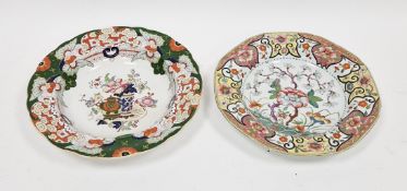 Chinese Export porcelain famille rose octagonal soup-plate, probably Yongzheng, boldly painted