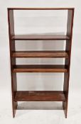 Rosewood effect open bookcase, with three fixed and one adjustable shelf, 150cm high x 76cm wide x
