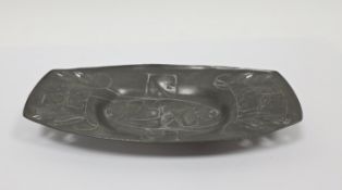 Archibald Knox (1864-1933) for Liberty & Co., Art Nouveau pewter dish, pierced and cast with