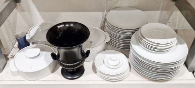 Thomas (Germany) white glazed part dinner-service, 20th century, printed green factory marks,