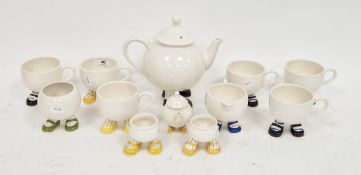 Composite Carlton Ware 'Walking Ware' novelty part tea-service, printed marks, comprising: a