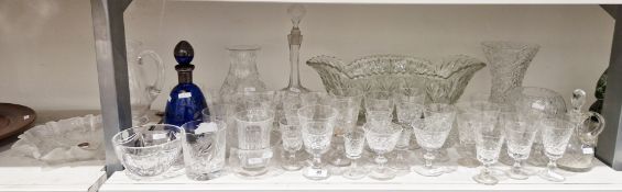 20th century cut-glass part table service and other items of glassware, to include Waterford,