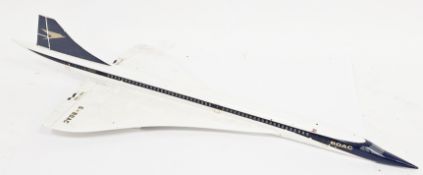 1960's / 70's Space Models fibreglass scale model of Concorde in a BOAC livery, 61cm long x 27cm