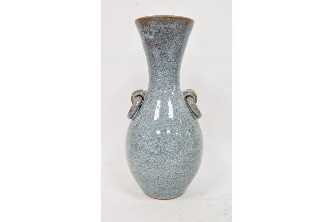 Studio pottery flambe-glazed stoneware bottle-shaped vase by Chris Brewchorne (Dowlish Pottery), - Image 1 of 2