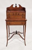 Late 19th / early 20th century mahogany bonheur du jour with herringbone and chequered string inlay,