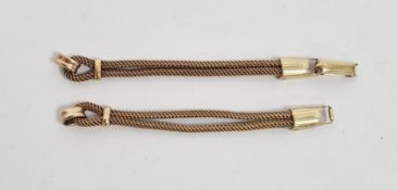 9ct gold wristwatch bracelet, mesh pattern 4.5g approx.