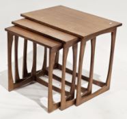 V Mid-century Fyne Lady teak table, designed by Richard Hornby, the rectangular top with slatted