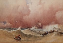 J. Tayler (possibly John Frederick Tayler 1802-1889) Watercolour 'Portsmouth Harbour During the