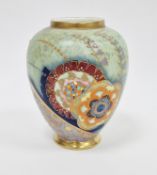 Carlton Ware Art Deco Bell pattern oviform vase, printed blue factory marks, painted and impressed