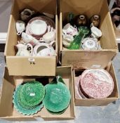 Collection of ceramics and glassware, including a French Luneville dinnerware, Myotts Country Life