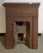 Two 19th century cast iron fire surrounds, largest 110cm high x 83cm wide