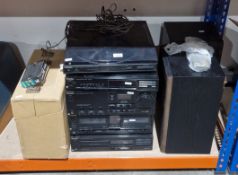 Technics stacking hi-fi system, including DC Servo automatic turntable system SL-J110R, a stereo