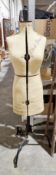 V Mid-century Chil-daw Pioneer adjustable dressmaker's mannequin no. 344739, 152cm high (please note