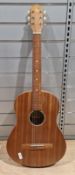 Norwegian Garanti Luxor acoustic guitar no. 70-30-1-11, made by Leif Hansson of Oslo, 95cm long