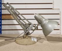 Vintage Superlux anglepoise lamp with a grey finish