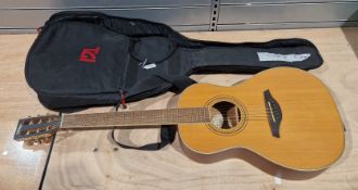 Vintage acoustic guitar, model V880N, 104cm long in a soft guitar case