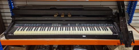 Gear4Music TG-8815 88 key upright digital piano on stand in ebonised case, 141cm wide