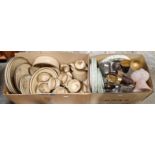 Collection of Denby Memories dinnerware, including coffee pot, cups, saucers, plates, open vegetable