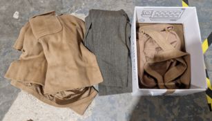 Vintage Harrods of London three-quarter length camel coloured duffle coat, together with another