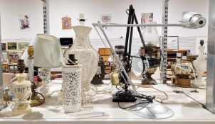 Modern 'The Original 1227 Anglepoise' desk lamp, together with an Argos anglepoise desk lamp, and