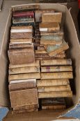 Quantity of antiquarian leatherbound volumes many in need of restoration (1 box)