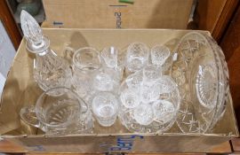 20th century cut-glass composite part table service, including liqueur glasses, tumblers in sizes,