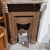 19th century cast iron fire surround, 103cm high x 72cm wide